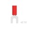 Te Connectivity Fork Terminal, #6 Stud Size, 16 AWG, 600 V, Vinyl Insulated, Red 320665 - alternate 4